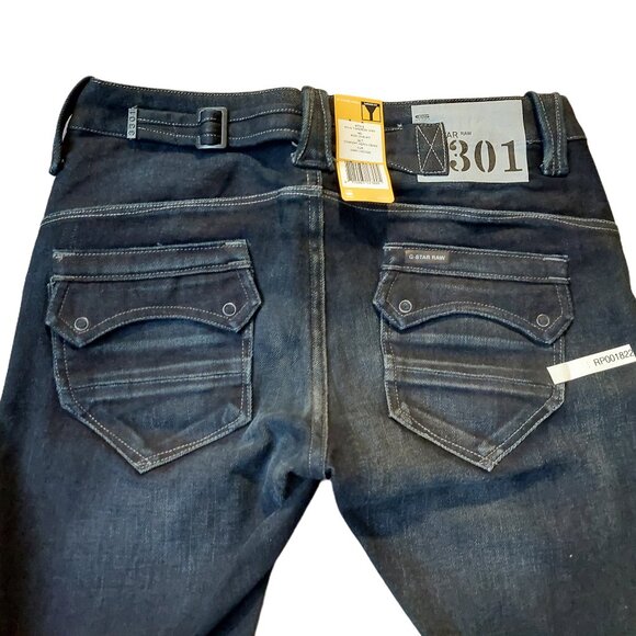 Retro Vintage G-Star Raw 3301 Minic Tapered Aspen Denim Jeans Pants Sz 25 NWT - Picture 10 of 12